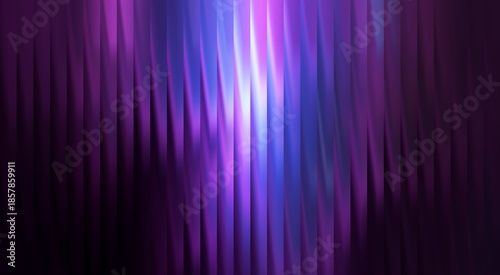 Abstract background of vertical, flowing lines in shades of purple and blue. The light creates a captivating and ethereal effect