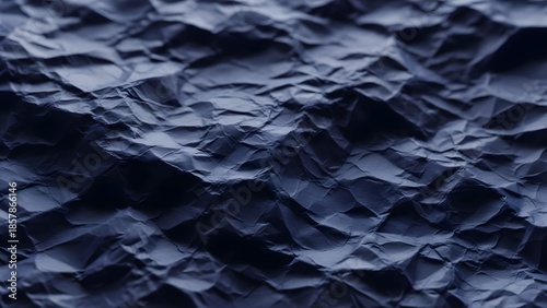 Crinkled dark blue paper