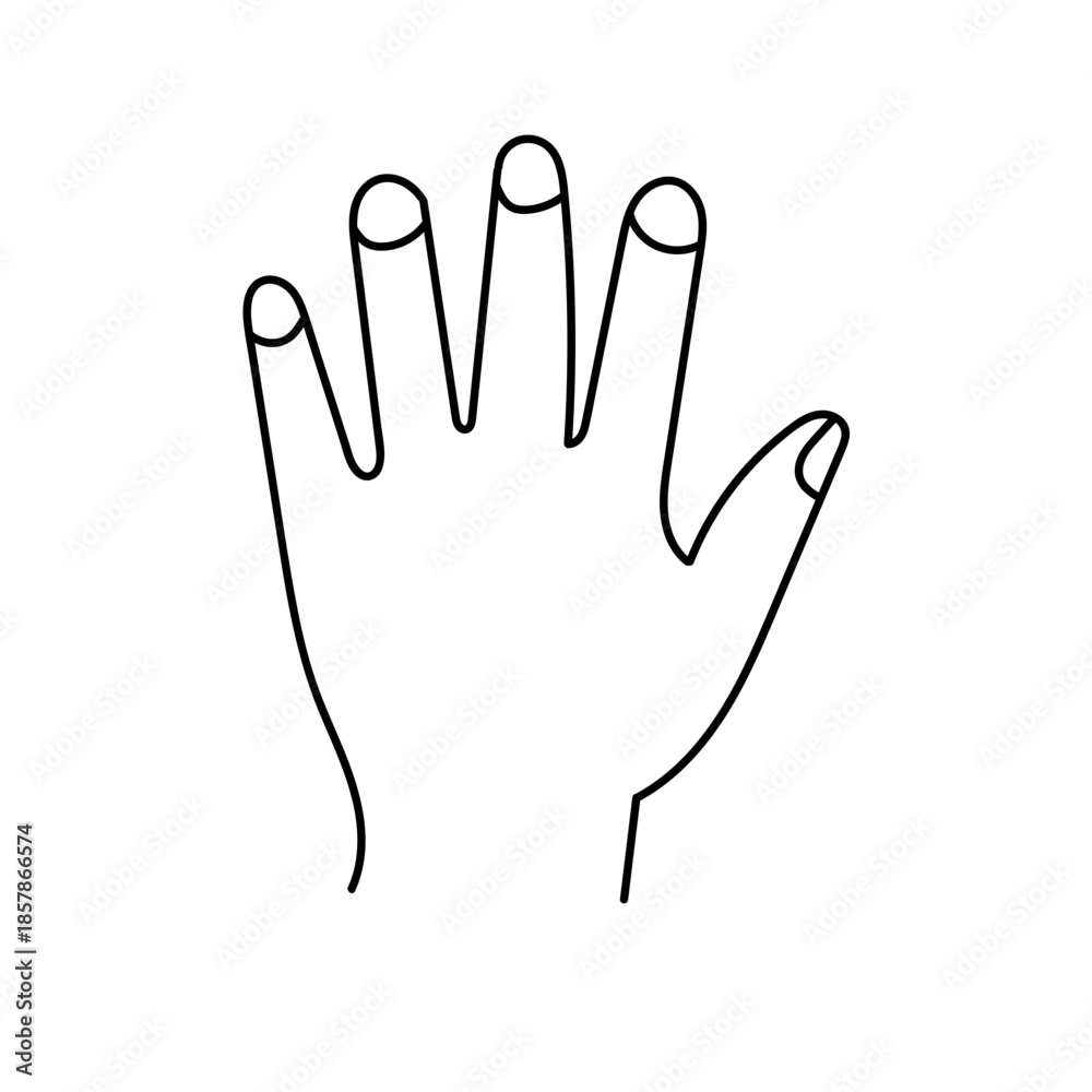 Obraz premium Open Hand Outline