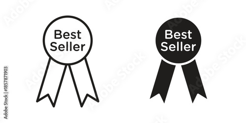 Best seller icons. silhouette icon vector flat illustration on white background. line art icons