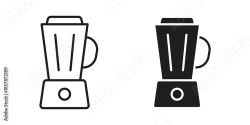 Blender icons. silhouette icon vector flat illustration on white background. line art icons