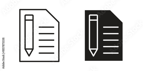 Declarations icons. silhouette icon vector flat illustration on white background. line art icons