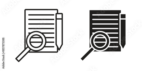 Defining icons. silhouette icon vector flat illustration on white background. line art icons