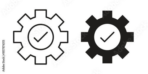 Execution icons. silhouette icon vector flat illustration on white background. line art icons