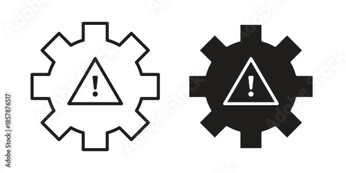 Failure icons. silhouette icon vector flat illustration on white background. line art icons