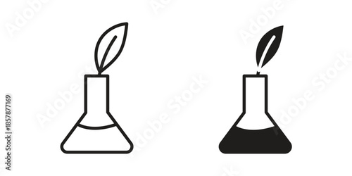 GMO icons. silhouette icon vector flat illustration on white background. line art icons