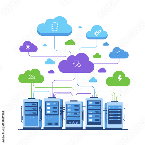 Cloud Computing Network Servers Data Center Technology Infrastructure