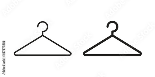 Hanger icons. silhouette icon vector flat illustration on white background. line art icons