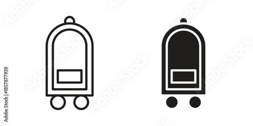 Hotel service icons. silhouette icon vector flat illustration on white background. line art icons