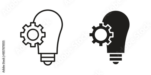 Implement icons. silhouette icon vector flat illustration on white background. line art icons