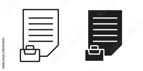 Job description icons. silhouette icon vector flat illustration on white background. line art icons