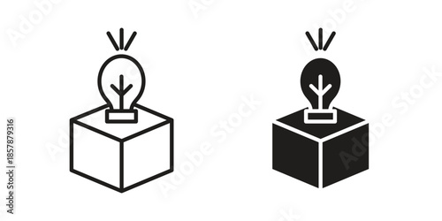 New product icons. silhouette icon vector flat illustration on white background. line art icons