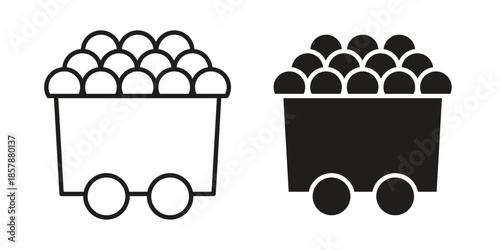 Raw material icons. silhouette icon vector flat illustration on white background. line art icons