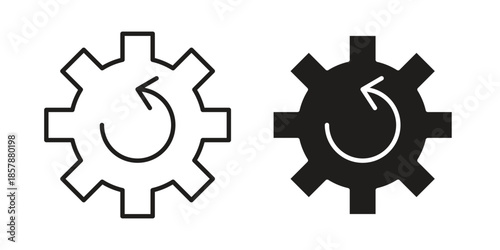 Recovery icons. silhouette icon vector flat illustration on white background. line art icons