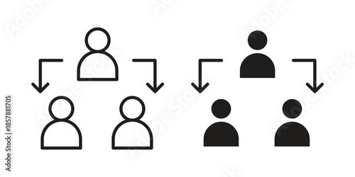 Third party icons. silhouette icon vector flat illustration on white background. line art icons