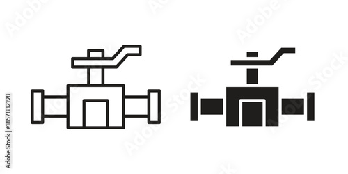 Valve icons. silhouette icon vector flat illustration on white background. line art icons