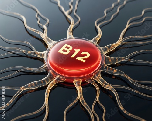 Vitamin B12 Capsules with design