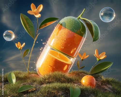 Vitamin C, Capsules with design