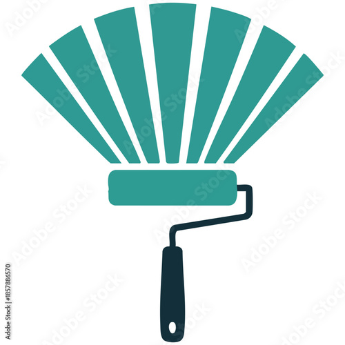 Artistic painting logo unique creative concept isolated vector illustration on white background