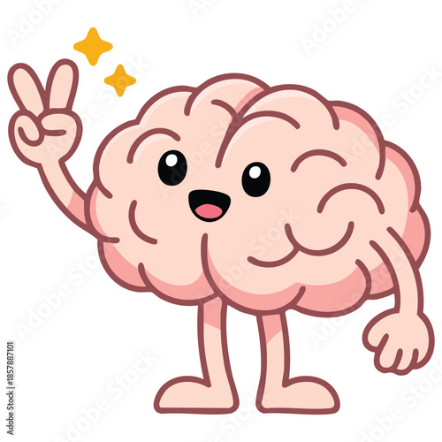 Healthy brain design isolated vector illustration on white background