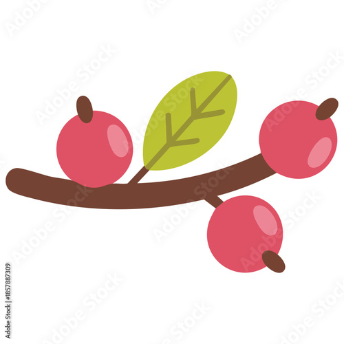 Rose hip illustration unique creative concept isolated vector illustration on white background