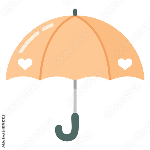 Umbrella isolated on white background vector illustration rain protection