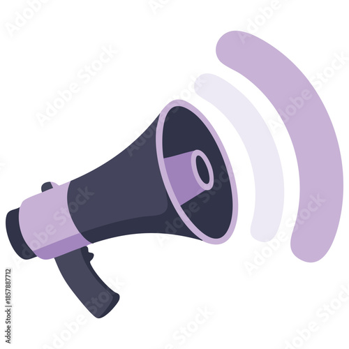 Megaphone design unique creative concept isolated vector illustration on white background