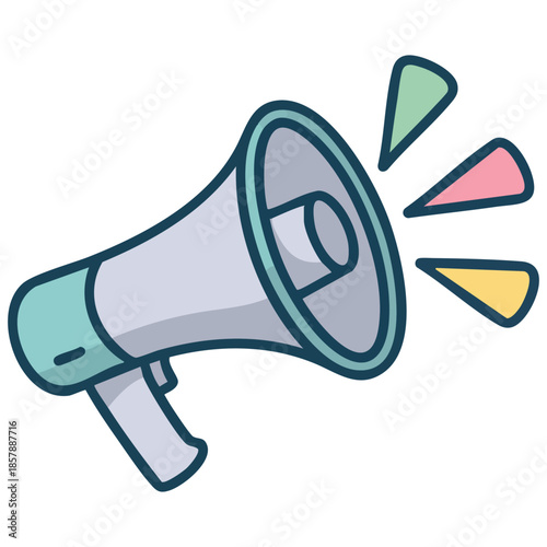 Announcement icon isolated vector illustration on white background