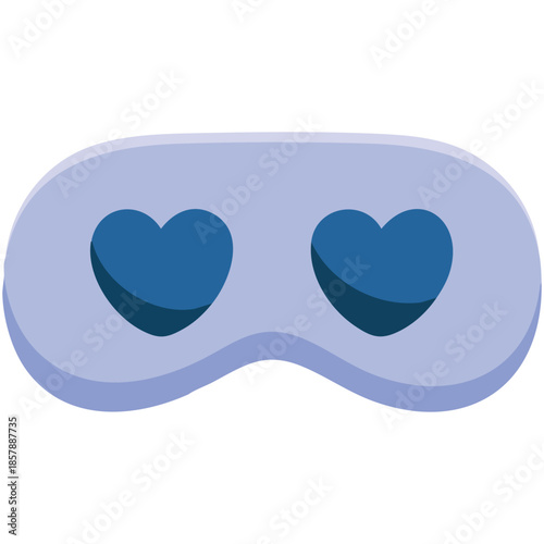 Sleep mask unique creative concept isolated vector illustration on white background