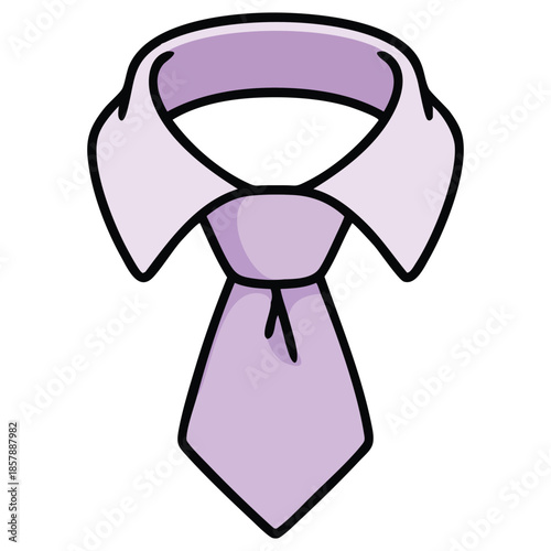 Blue collar tie unique creative concept isolated vector illustration on white background