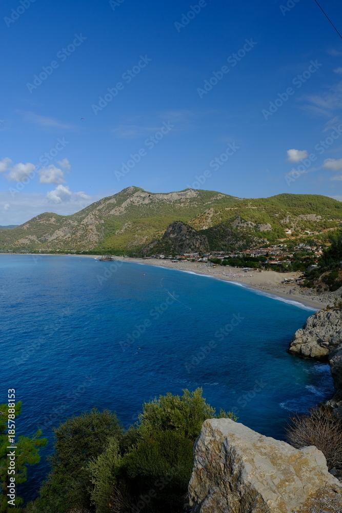 Fototapeta premium Aerial view of Fethiye in Turkey on sunny day