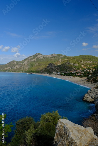 Aerial view of Fethiye in Turkey on sunny day