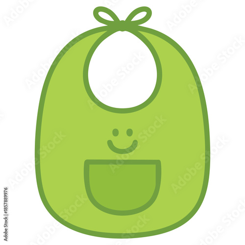 Bib flat icon for websites print templates presentations promotional materials apps isolated vector illustration on white background