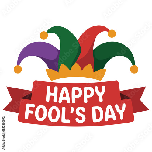 april fools day design over white background vector illustration isolated vector illustration on white background