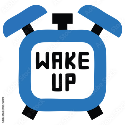 wake up design vector illustration in eps ten graphic style isolated on white background