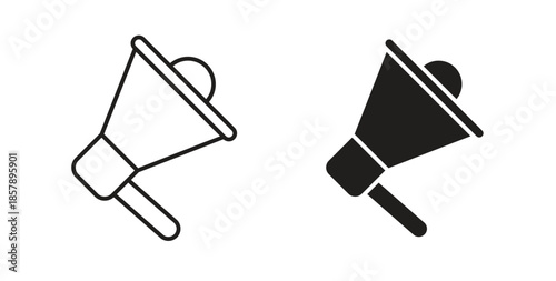 Megaphone icons designs can be used for mobile, ui, websites