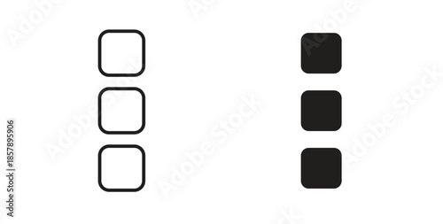 Menu dots icons designs can be used for mobile, ui, websites
