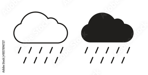 Rain icons designs can be used for mobile, ui, websites