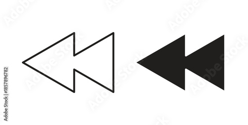 Rewind icons designs can be used for mobile, ui, websites