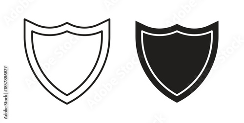 Shield icons designs can be used for mobile, ui, websites