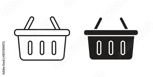 Shopping basket icons designs can be used for mobile, ui, websites