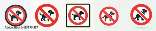 vector sign prohibiting dogs from entering
