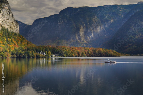 Hallstatt ,Austria in Europe. Famous and beautiful UNESCO  town  .
