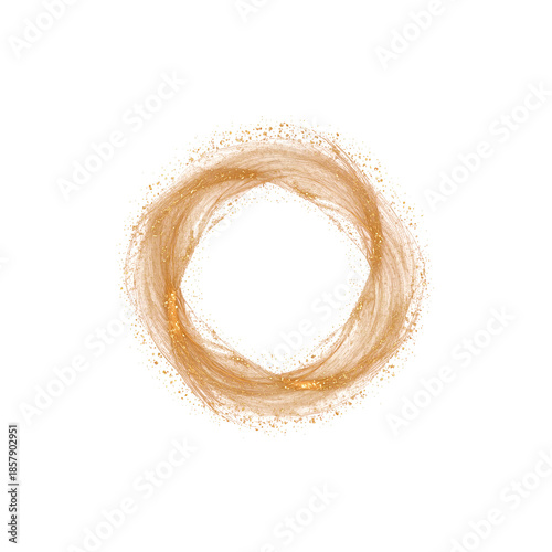 A coil of golden rope forms a luxury lighting effect 