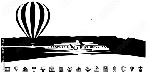 Luxor Hot Air Balloon Sunrise Adventure Silhouette