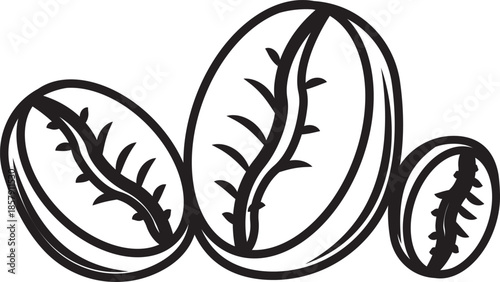 vector coffee beans icon