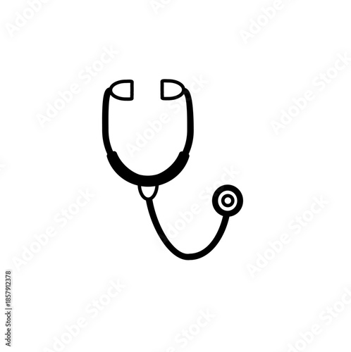Stethoscope medical icon vector on white background.