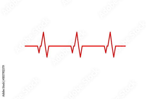 EKG, cardio line, vector illustration.