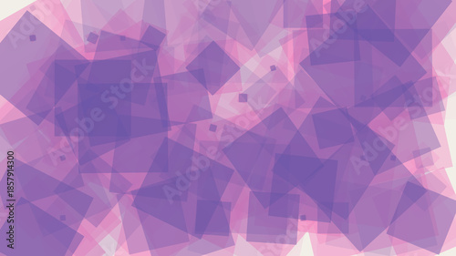 Abstract Geometric Background with Purple and Pink Squares