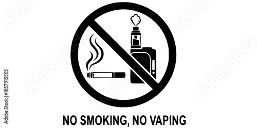 No Smoking or Vaping Hotel Policy Silhouette